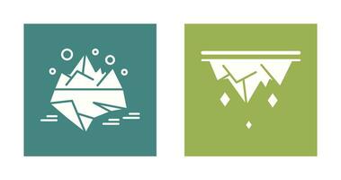 iceberg y carámbano icono vector