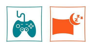 joystick and Pillow Icon vector