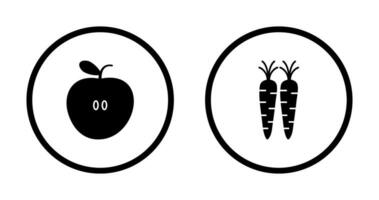 Apples and Carrots Icon vector