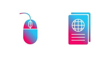 Mouse and Global Report Icon vector