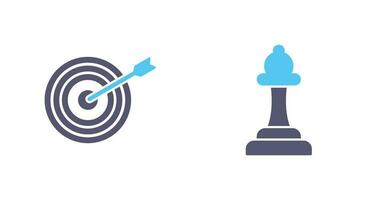 Dartboard and Bishop Icon vector