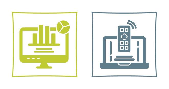 Remote and Analysis Icon vector