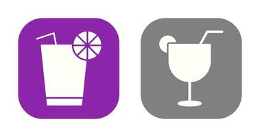 lemon juice and drinks Icon vector