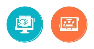 Search Engine and Rating Icon vector