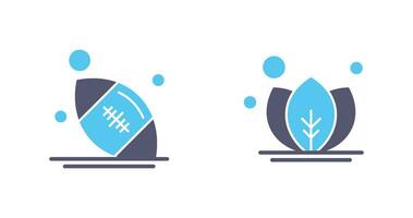 Rugby and Leaf Icon vector