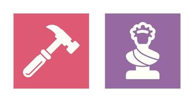 Hammer and Statue Icon vector