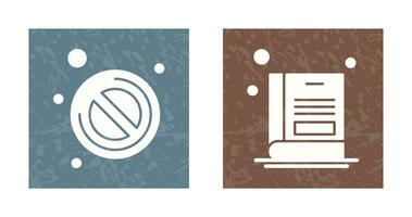 Forbidden and Book Icon vector