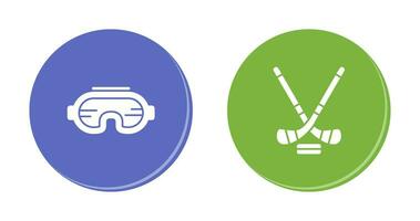 Goggle and Ice Hockey Icon vector