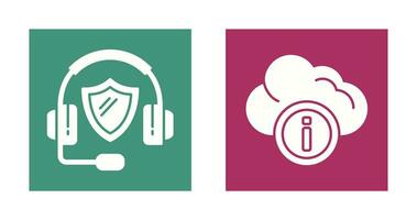 call center and cloud computing Icon vector