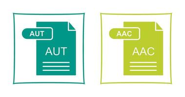 aac y aut icono vector