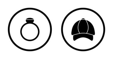 Ring and P Cap Icon vector