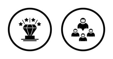 Diamond and Group Icon vector