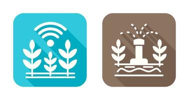 Wheat and Sprinkler Icon vector