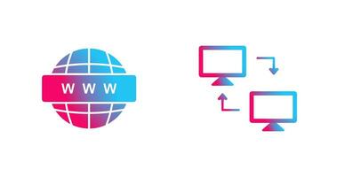 Sharing Systems and World Wide Icon vector