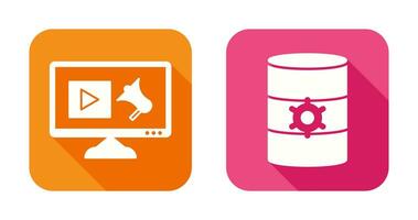 Digital Marketing and Database Management Icon vector