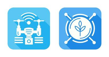 Analytics and Drone Icon vector