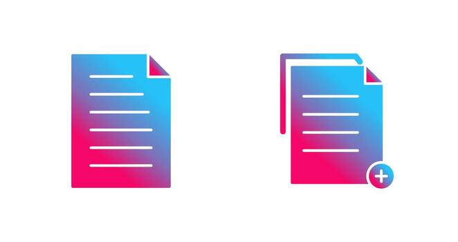 document and two files  Icon vector