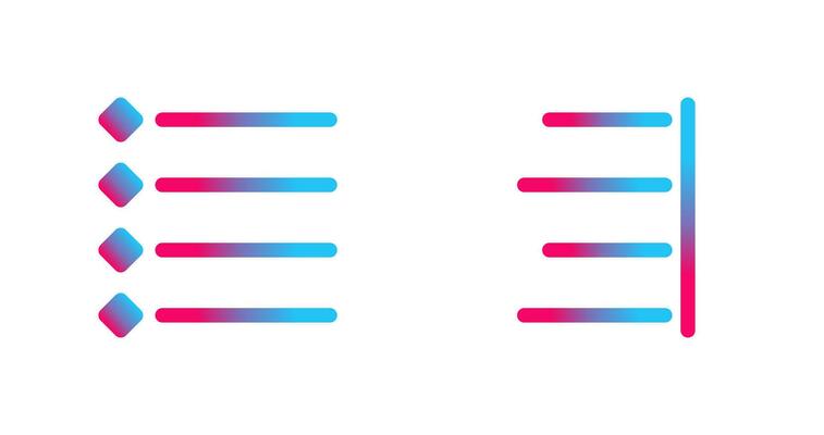 bulleted list and Right align  Icon