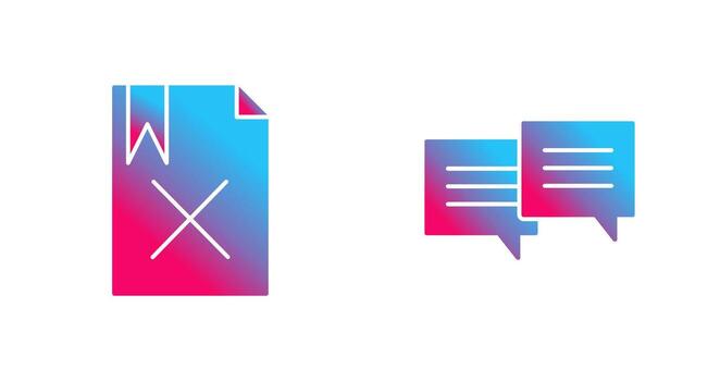 delete and two chat bubbles Icon vector