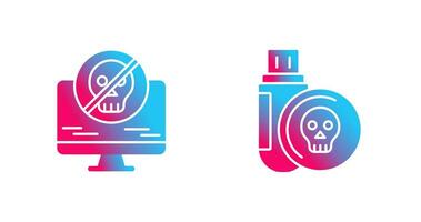 Antivirus and Infected Icon vector