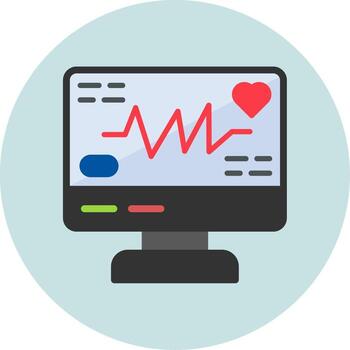 icono de vector de electrocardiograma