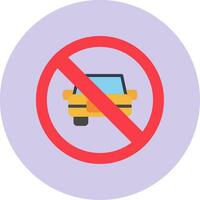 No Car Vector Icon