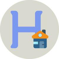 capital h vector icono