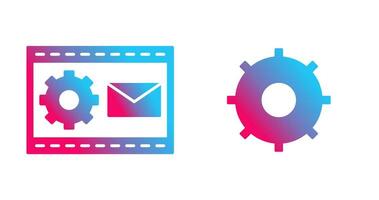 Blogging Service and Setting  Icon vector