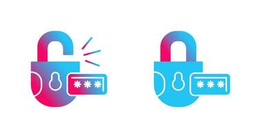 Unlock and Protect Icon vector