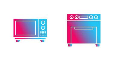 microondas y horno icono vector