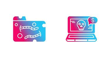 Worm and Online Fraud Icon vector