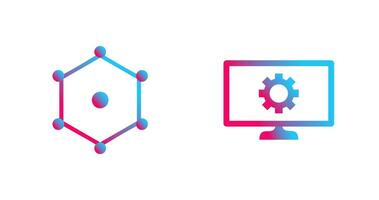 nodes and network setting  Icon vector