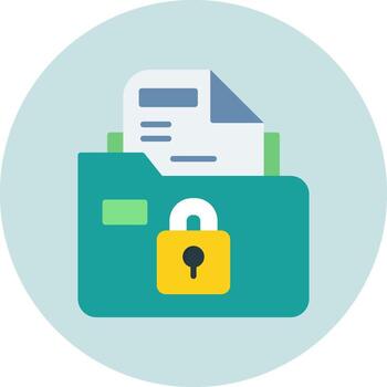 icono de vector de carpeta segura