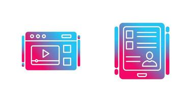 Video and Tablet Icon vector