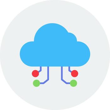 icono de vector de computación en la nube