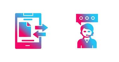 Data Transfer and Client Service Icon vector