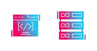 Web Coding ND Server Icon vector