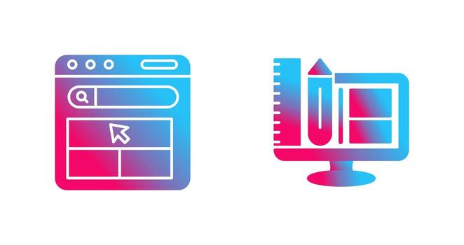 Website and Web Design Icon vector