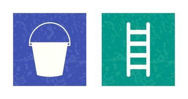 Water Bucket and Ladder Icon vector