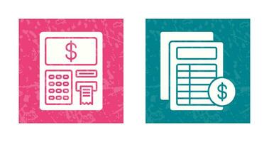 Atm and Invoice Icon vector