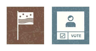 Flags and Candidate Banner Icon vector