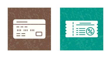 Debit Card and Voucher Icon vector