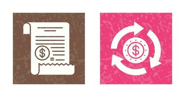 Turnover and Receipt Icon vector