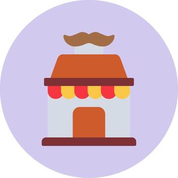 icono de vector de tienda de peluquero