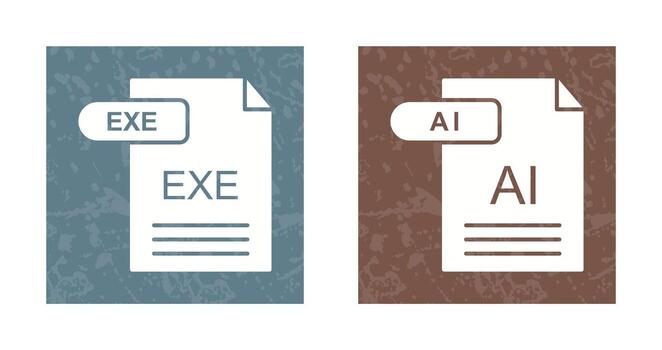 ai y exe icono vector