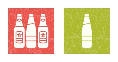 cerveza botellas y alcohol icono vector