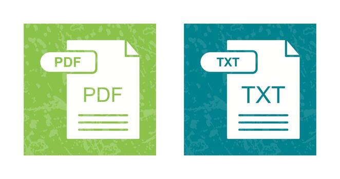pdf y TXT icono vector