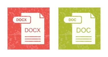 DOCX and DOC Icon vector