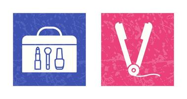 Cosmetics and Straightener Icon vector