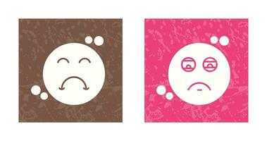 Tired and Upset Icon vector